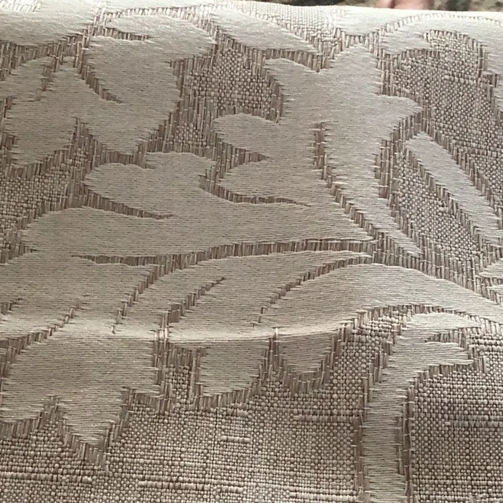 Valance set of (2) beige with pretty designs only used 6 months like new…
